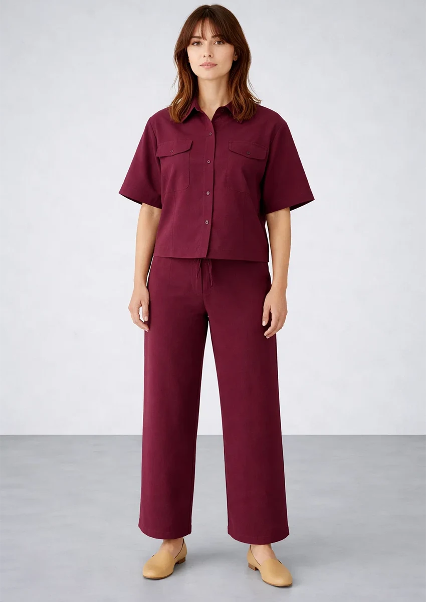 Spark Branded Women’s Premium Co-ord Set – Maroon WCS-27