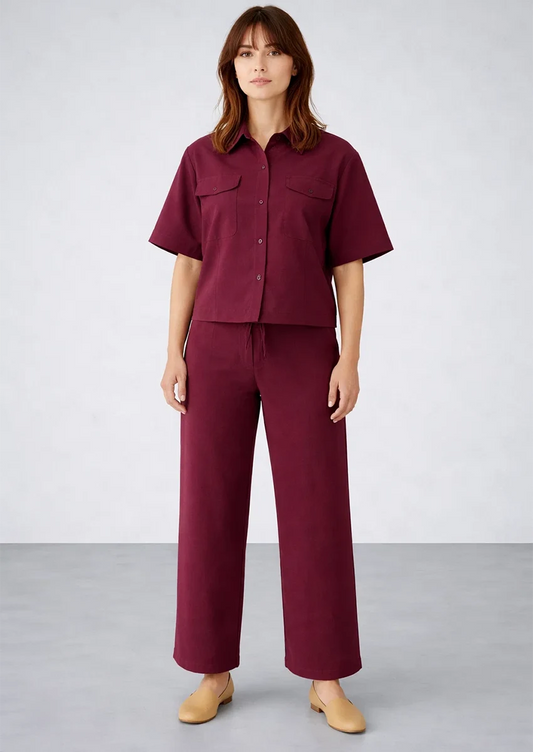 Spark Branded Women’s Premium Co-ord Set – Maroon WCS-27