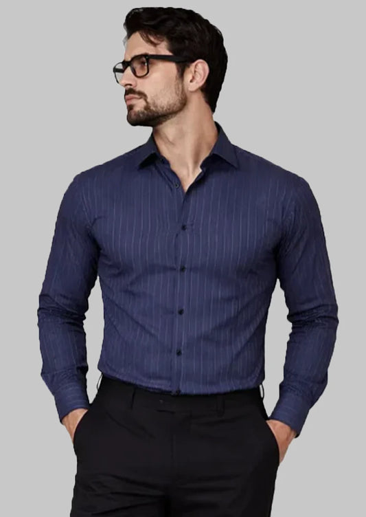Branded Mens Formal Shirt-Dark Purple MFS-42