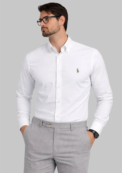 Pollo Branded Men's Slim Fit White Color Shirt MFS-12
