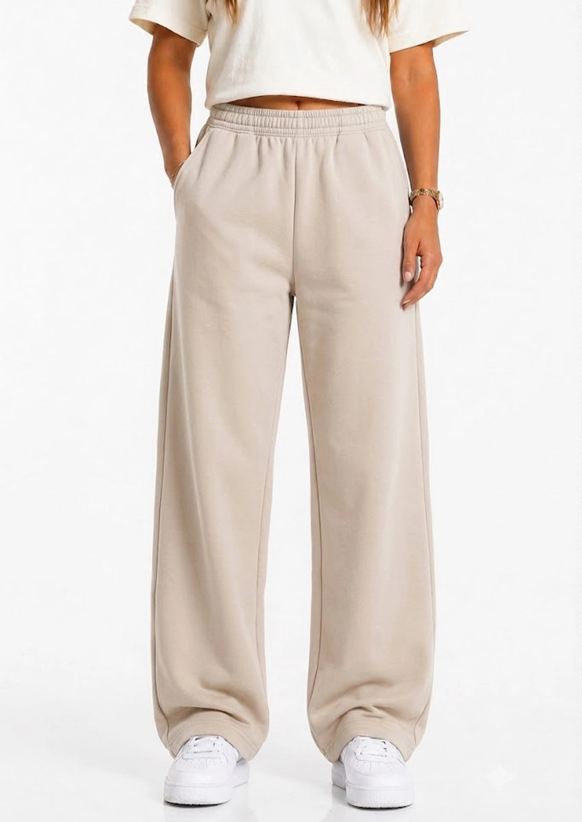 Sinsaey Branded Women's Wide-leg Trouser Beige Color WTR-02