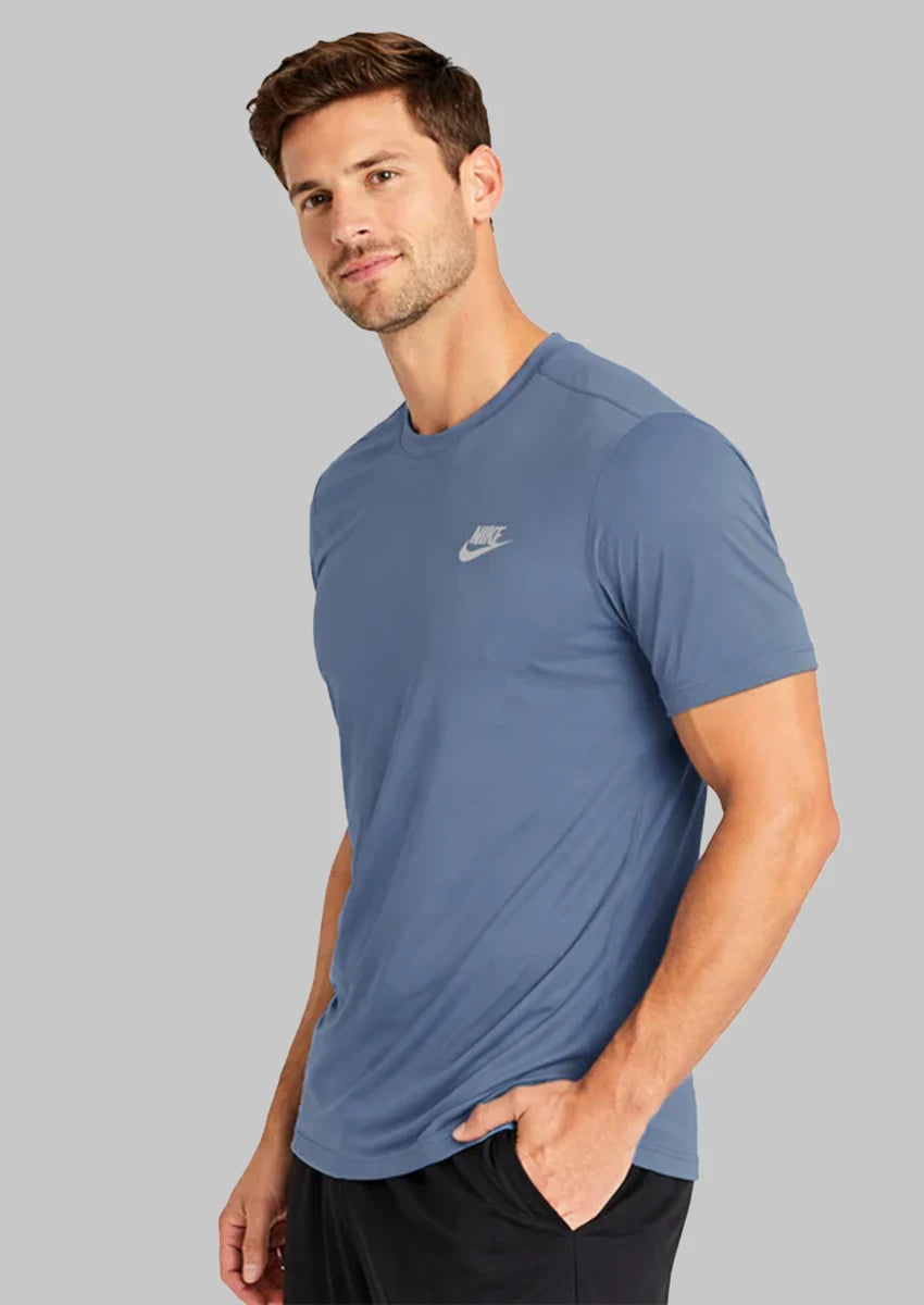 Nikk Men’s Performance Crew Neck Dry Fit T-Shirt - Steel Blue MDT-25