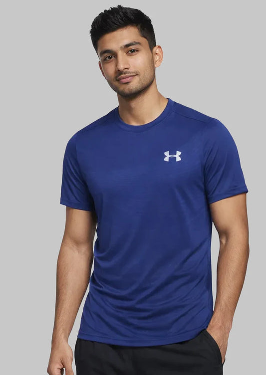 Under Armr Men’s Performance Crew Neck Dry Fit T-Shirt - Blue MDT-28