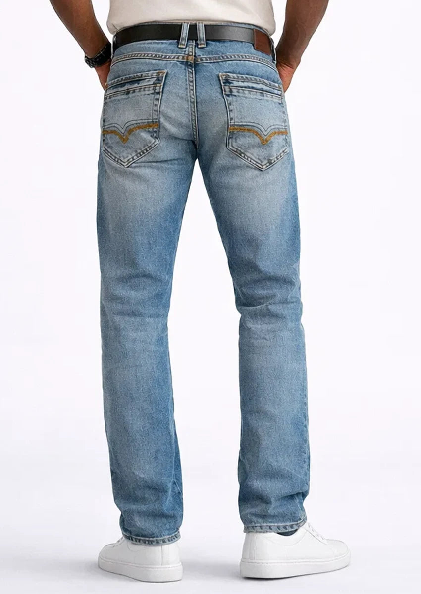 Pepy Branded Slim-Fit Jeans-Steel Blue MJ-27
