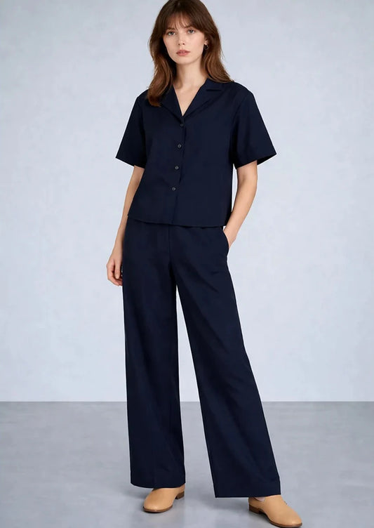 Zelig Branded Navy Blue Color Co-Ord Set WCS-06