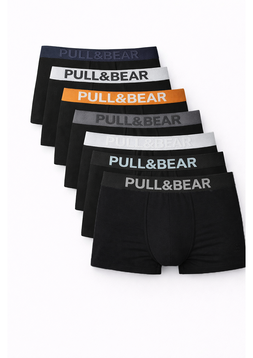 PullNBear Branded Original Men's Boxer Solo And Pack of 3 Bundle  ( Mix Colors )