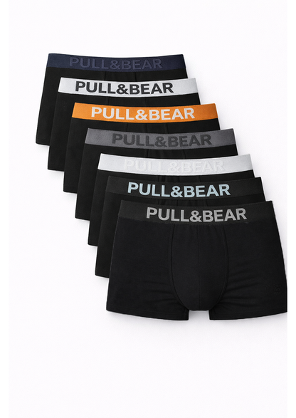 PullNBear Branded Original Men's Boxer Solo And Pack of 3 Bundle  ( Mix Colors )