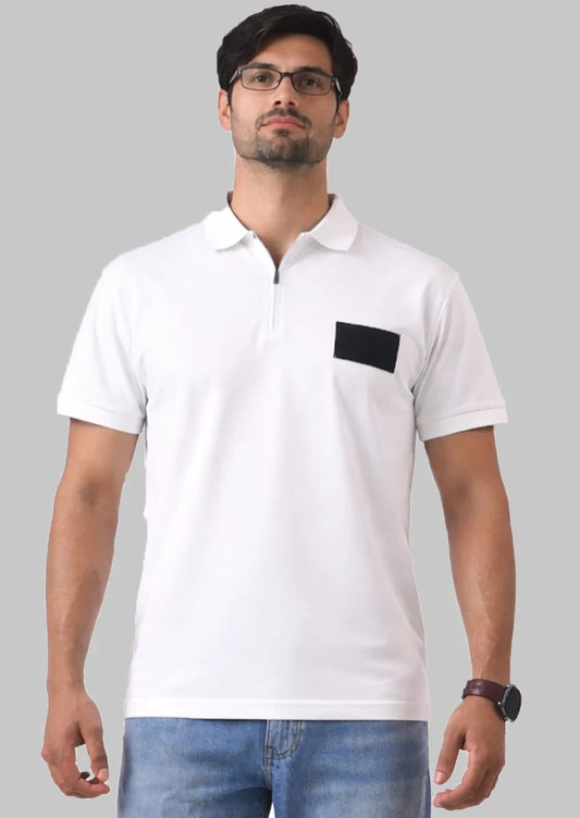 Balmen Pars Branded Polo T-shirt Optic White Color SP-04