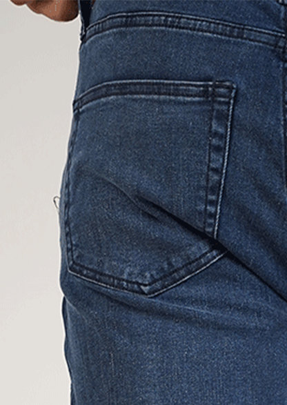 Zaraa Branded Mens Slim Fit Jeans-Dark Blue MJ-31