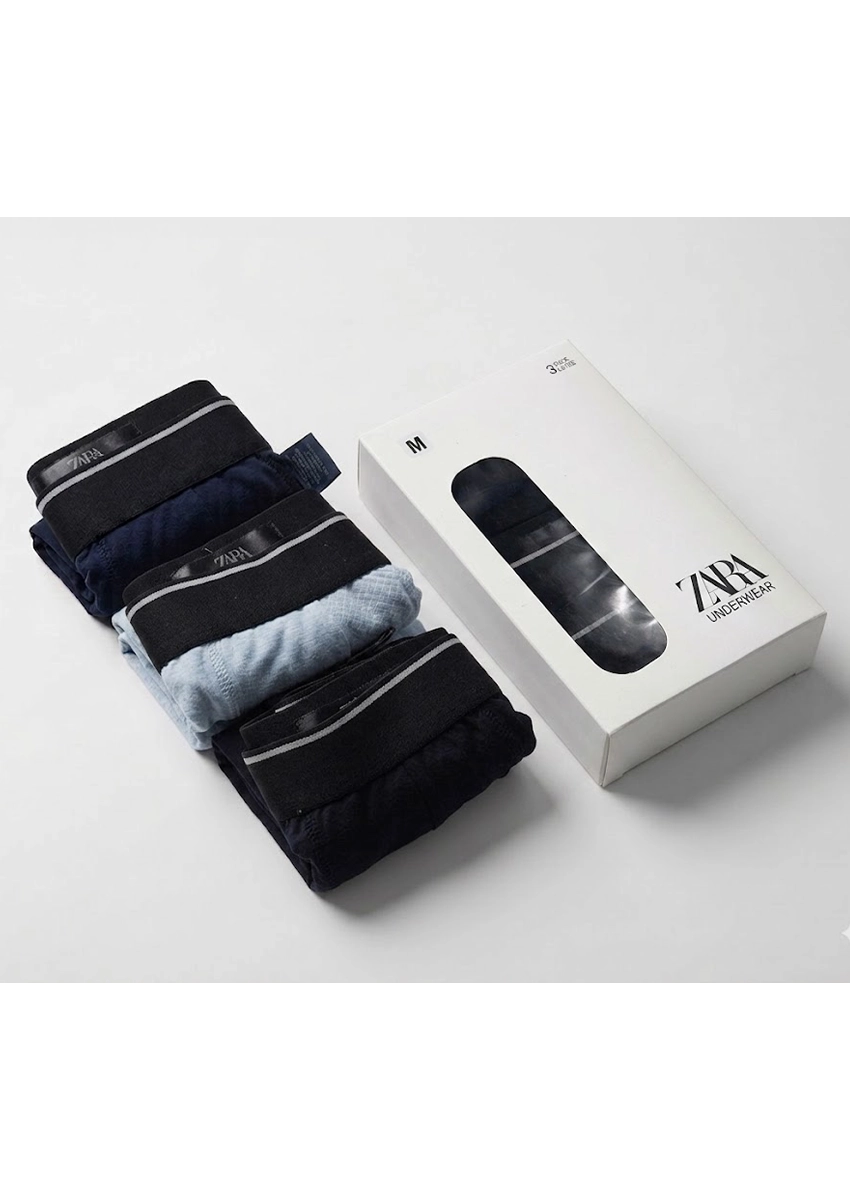 ZARRAA Branded Men's Solid Boxers (Pack of 3)