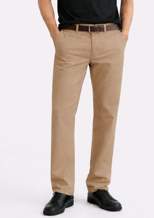 Camro Branded Men's Camel Slim-Fit Cotton Chinos MCP-33
