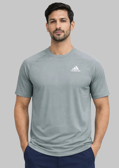 Adeds Men’s Performance Training Dry Fit T-Shirt – Light Grey MDT-36