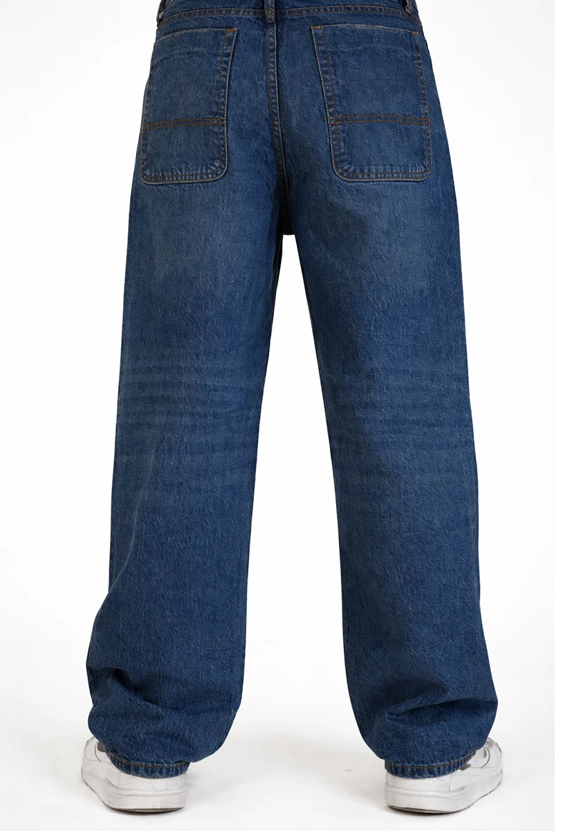 Zelig Branded Baggy Jeans- Blue MJ-24