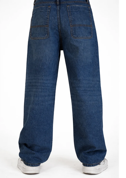 Zelig Branded Baggy Jeans- Blue MJ-24