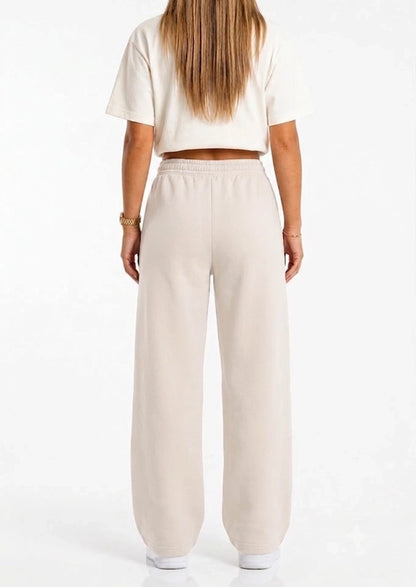 Sinsaey Branded Women's Wide-leg Trouser Cream Color WTR-03