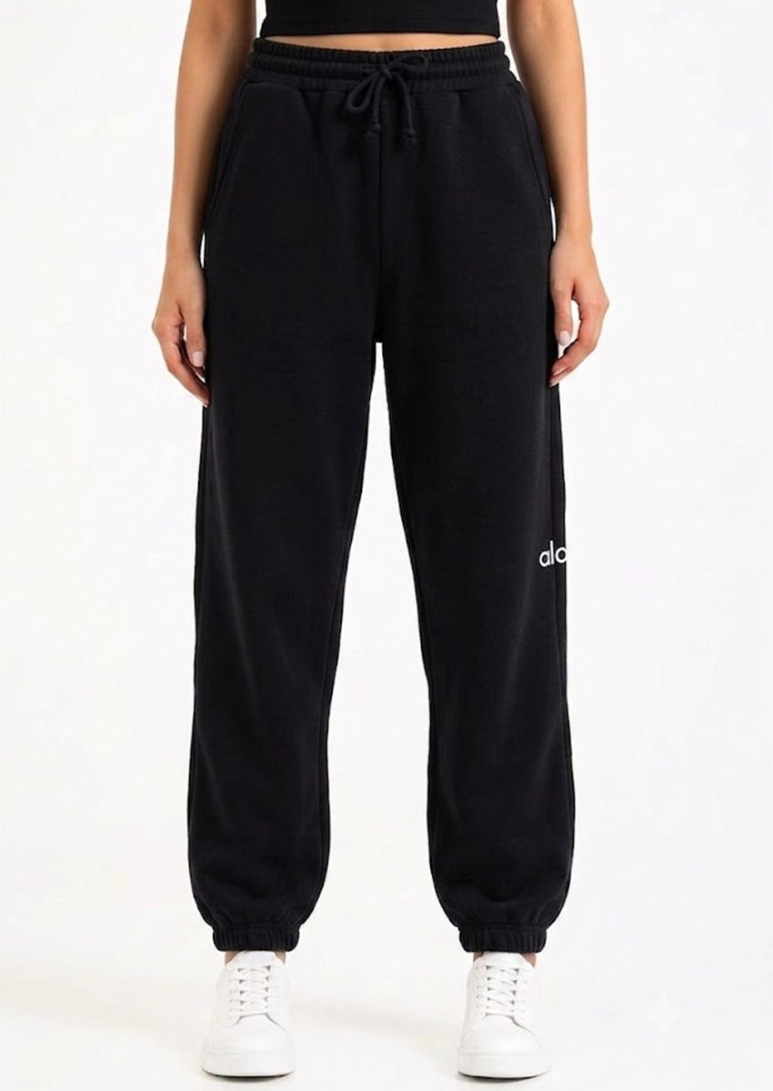 Alos Branded Women’s Thick Fleece Trouser – Black WTR-09