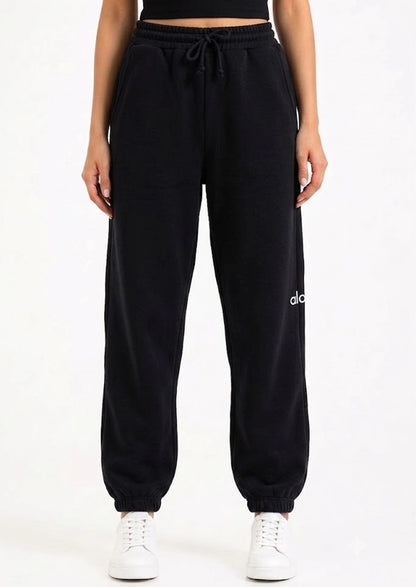 Alos Branded Women’s Thick Fleece Trouser – Black WTR-09