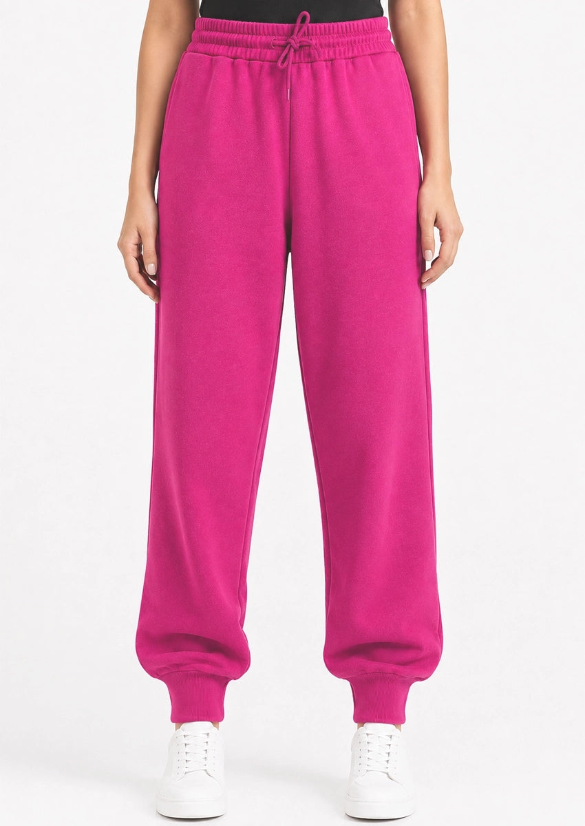 Alos Branded Women’s Thick Fleece Trouser – Hot Pink WTR-05