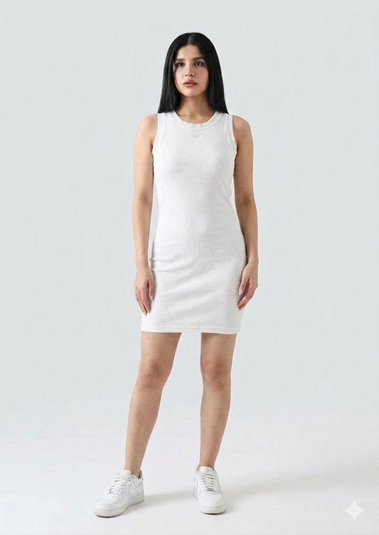 Alos Branded Women's Dress White Colour WD-02