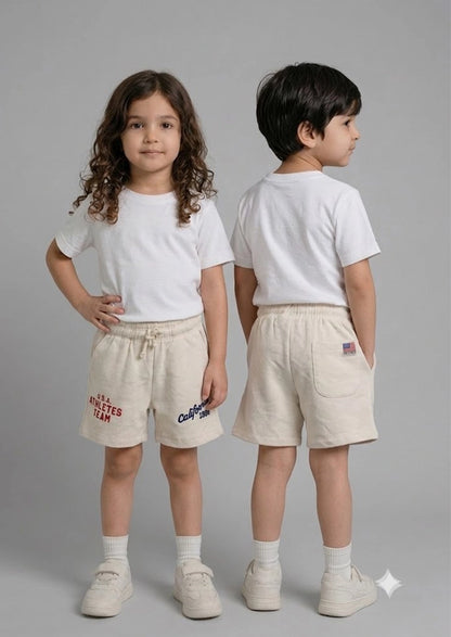 Zarraa Kid's Casual Shorts Off White Color KST-02