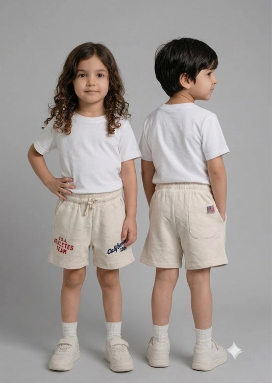 Zarraa Kid's Casual Shorts Off White Color KST-02