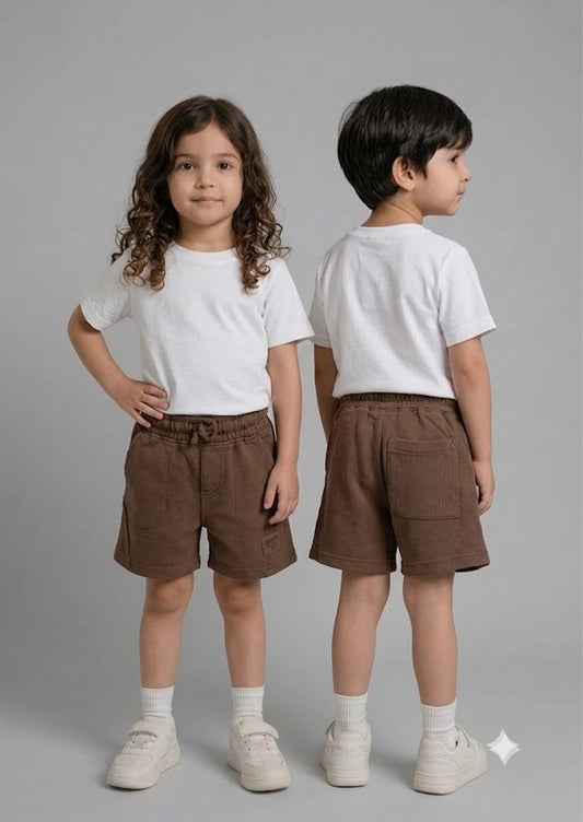 Zarraa Kid's Casual Short Brown Color KST-04