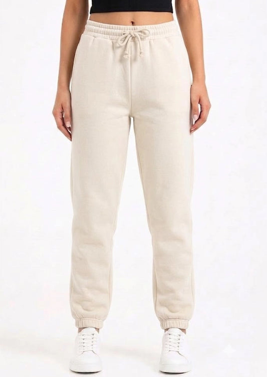 Alos Branded Women’s Thick Fleece Trouser – Cream WTR-11