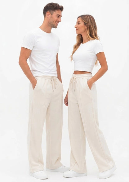 Bersk Branded Uni-Sex Trouser Cream Colour UT-44