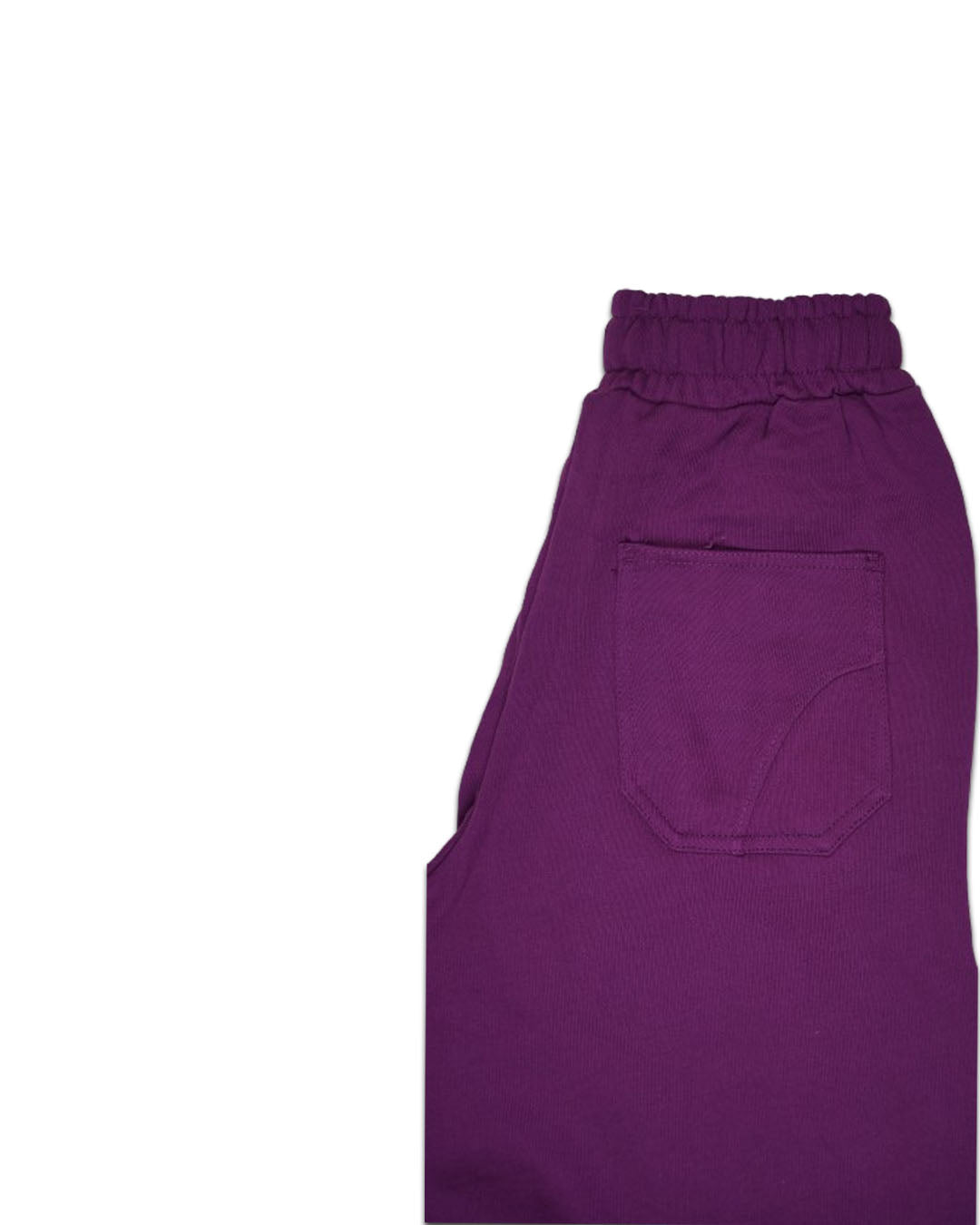 Younglay Branded Wide-Leg Fleece Trouser - Purple UT-26