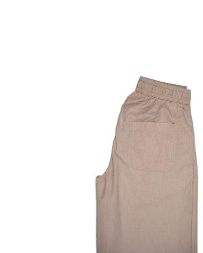 Zelig Branded Unisex Relaxed Fit Trouser - Beige UT-29