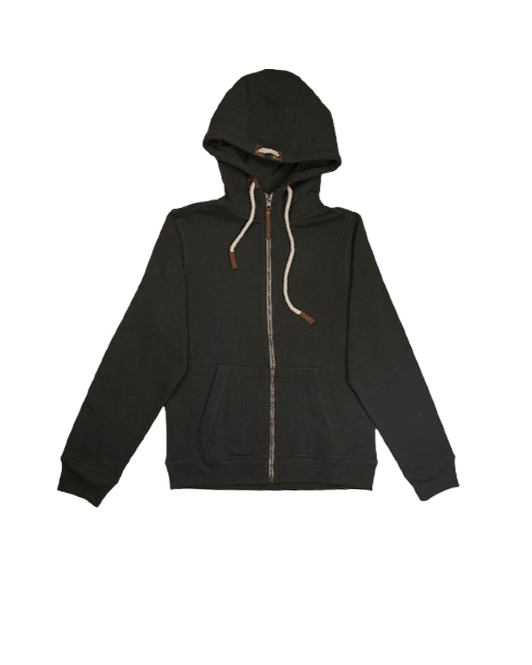 ADONY Branded Men’s Zip-Up Hooded Sweatshirt – Dark Olive Green MZH-13