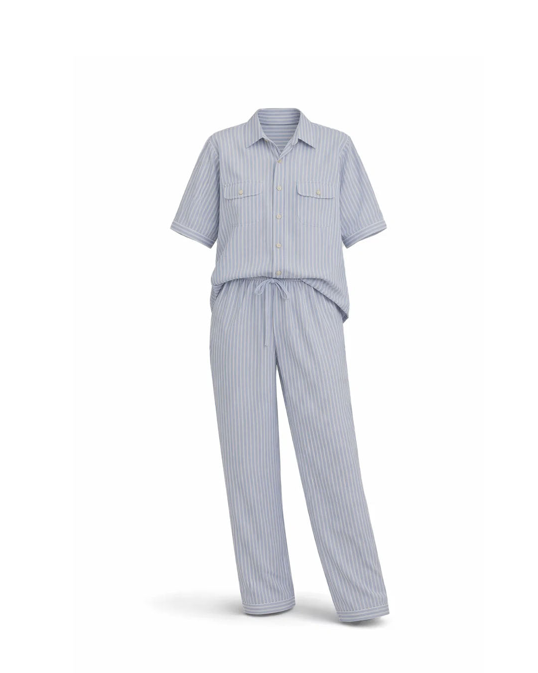 Spark Branded Women’s Premium Co-ord Set – Sky Blue Pinstripe WCS-38