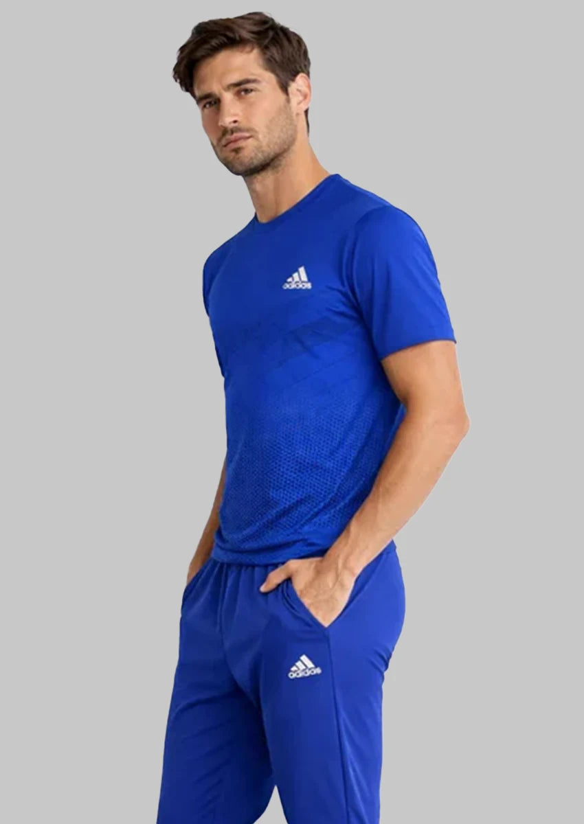 Adeds Men's Dry Fit T-Shirt – Blue MDT-22