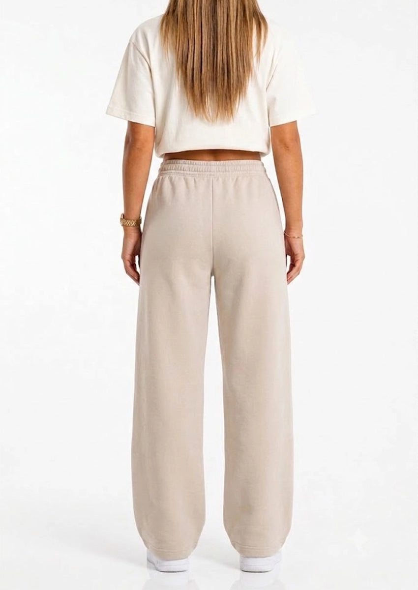Sinsaey Branded Women's Wide-leg Trouser Beige Color WTR-02