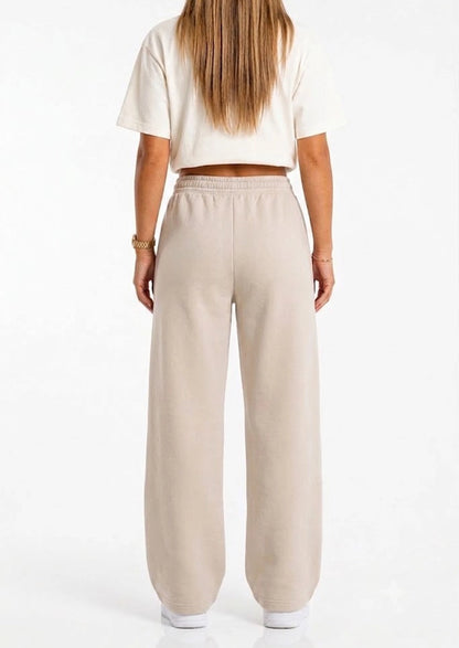 Sinsaey Branded Women's Wide-leg Trouser Beige Color WTR-02