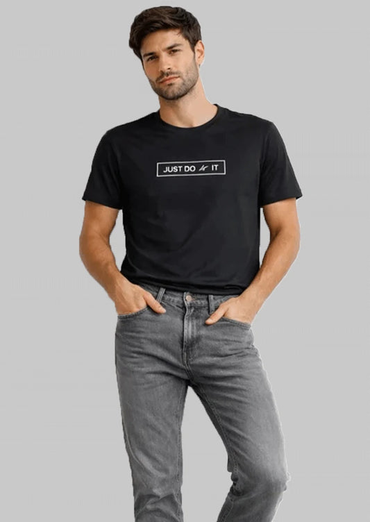 NIKK Men’s Just Do It Graphic Dry Fit T-Shirt – Black MDT-16