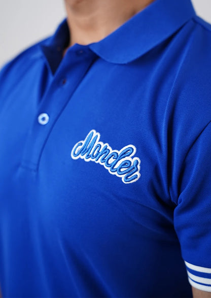 Monclar Branded Polo T-shirt Electric Blue Color SP-10