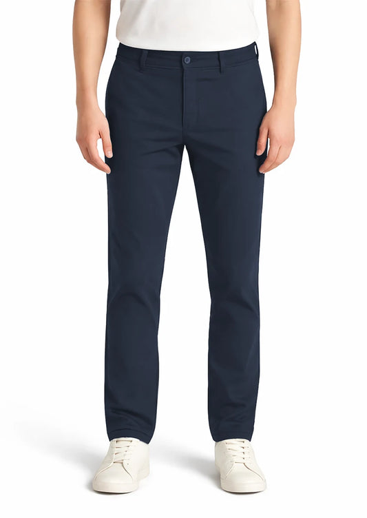 MLNN Branded Men's Slim Fit Chino Pant Navy Blue Color MCP-10