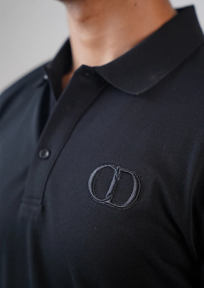Deor Branded Polo T-shirt Midnight Black Color SP-05
