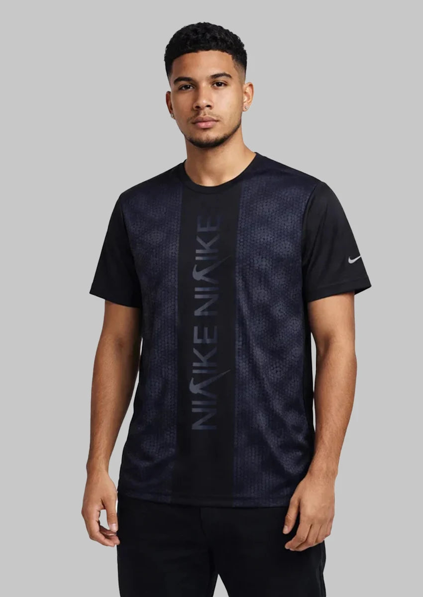 NIkk Men's Dry Fit Logo Training T-Shirt - Black MDT-33