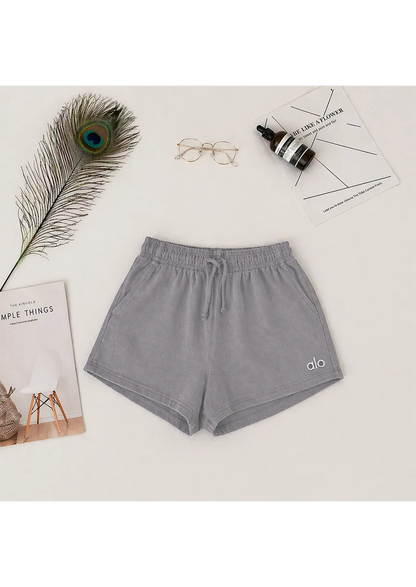 ALOS branded Womens Shorts Pack Of Six - Grey-Black-White-Jet Black-Charcoal Grey-Ligth Grey