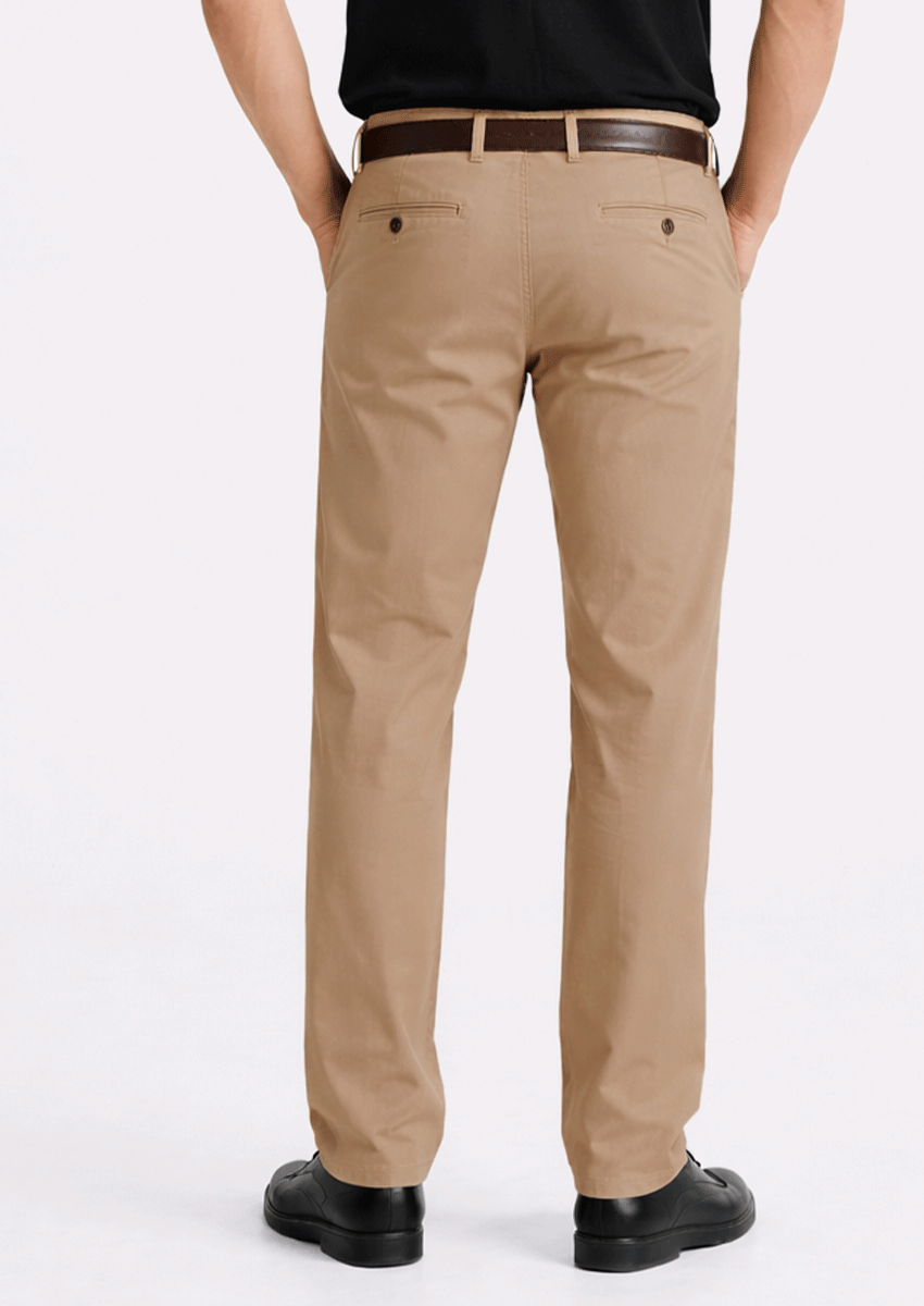 Camro Branded Men's Camel Slim-Fit Cotton Chinos MCP-33