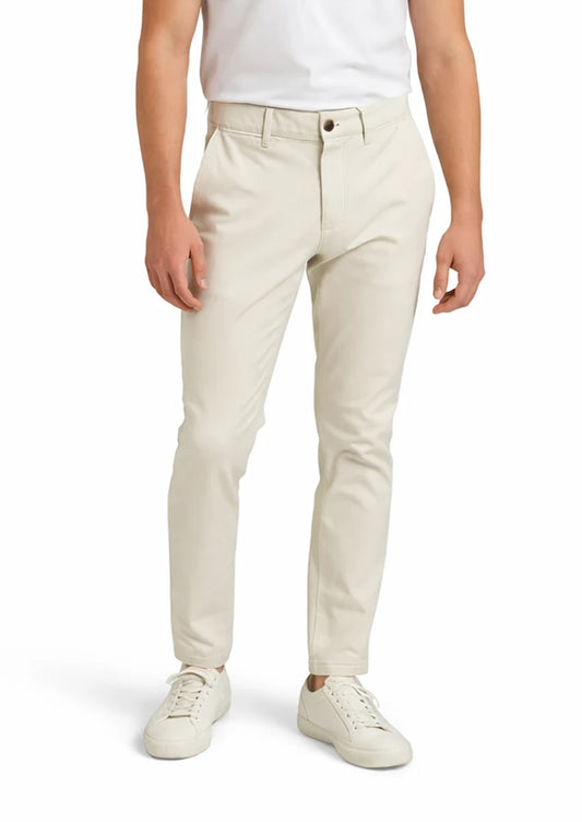 SILBAN Branded Men's Off White Slim-Fit Cotton Chinos Branded MCP-26