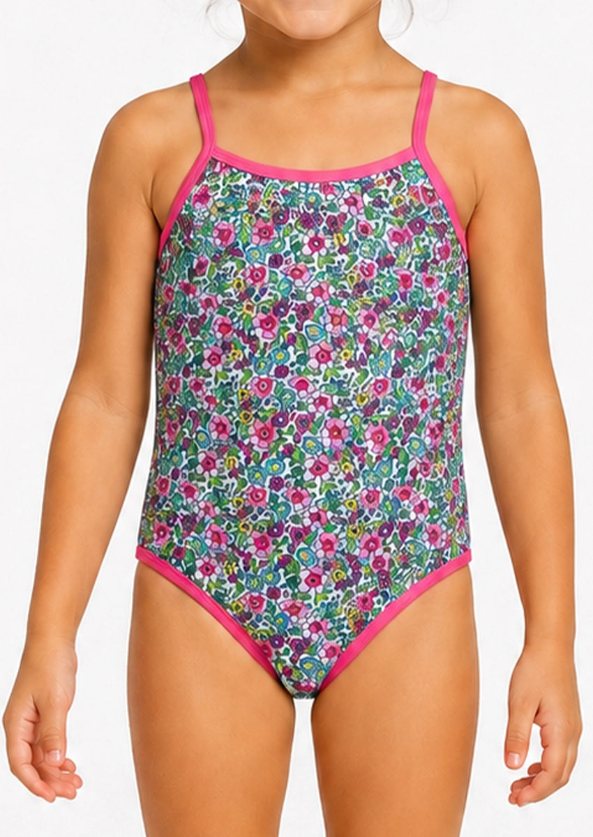 Branded Girls Floral Ruffle One-Piece Swimsuit GSS-01