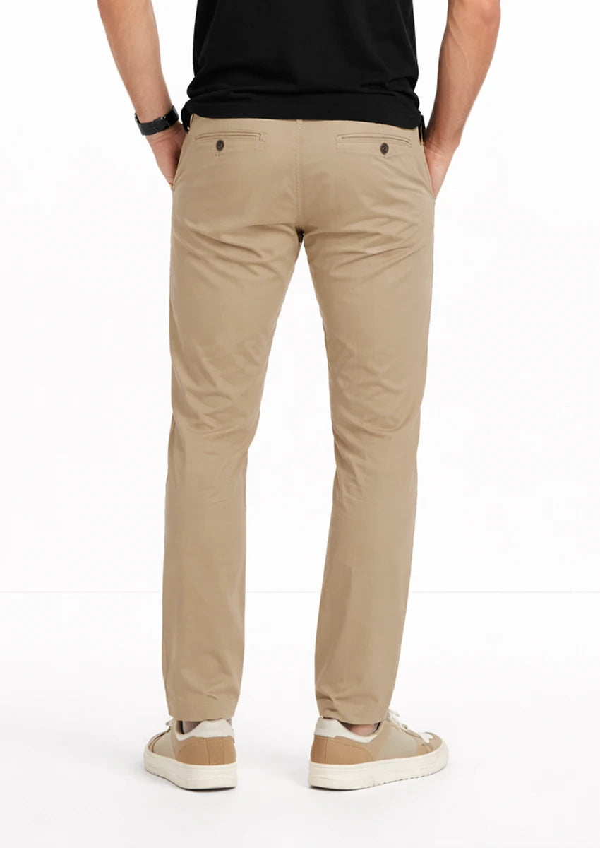 Spring Fld Branded Men's Slim Fit Chino Pant Camel Brown Color MCP-01