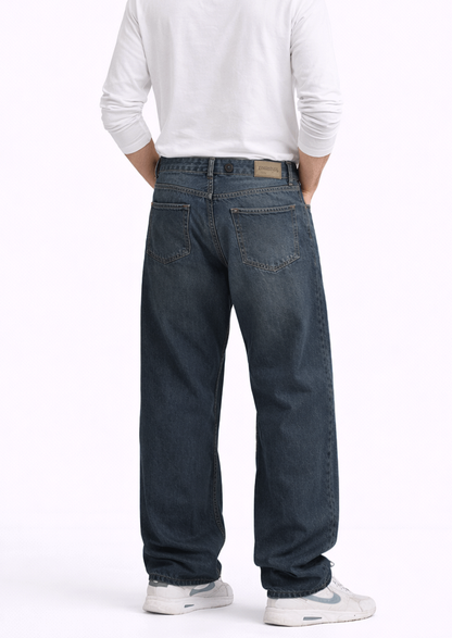 PullNBear Loose-Fit Jeans-Vintage Indigo MJ-28