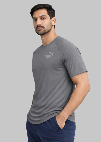 PUMAY Men’s Performance Training Dry Fit T-Shirt – Grey MDT-37