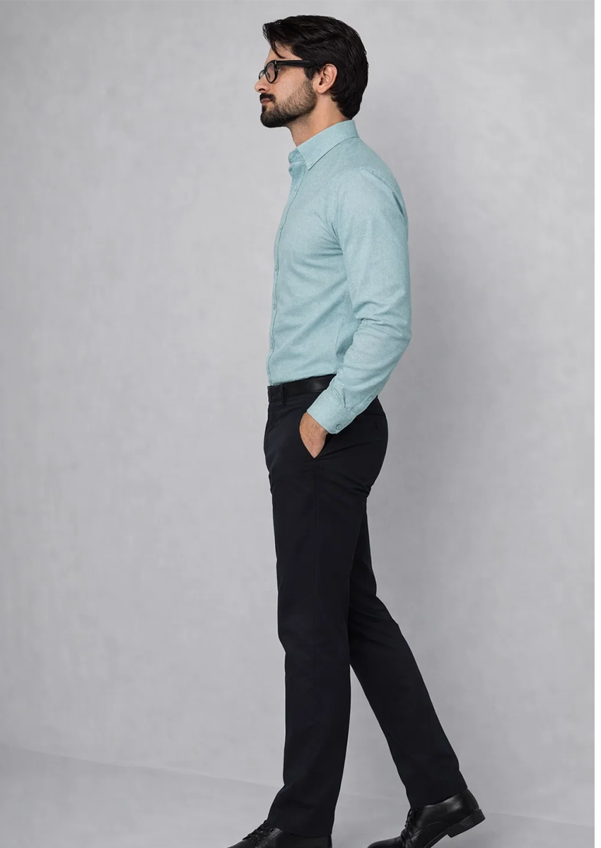 Zelig Branded Mens Formal Shirt-Light Blue MFS-31