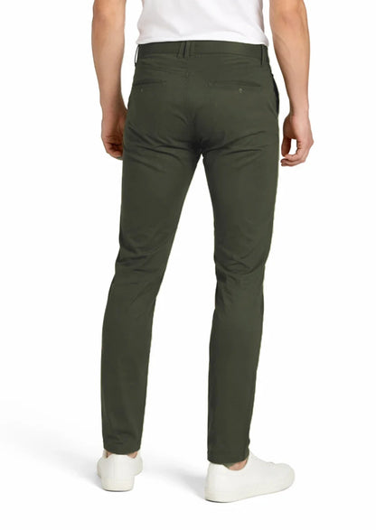 Zelig Branded Men's Olive Green Color Slim-Fit Cotton Chinos Branded MCP-27