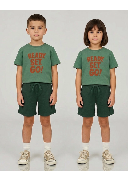 ZARRAA Boy's Premium Shorts Dark Green Color BST-12